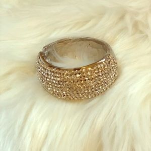 Rhinestone and silver Bangle